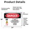 Signmission Emergency Generator Danger High, 24 in W x Rectangle, Vinyl Decal OS-2PACK-DS-D-1824-L-2204 - alternate 4